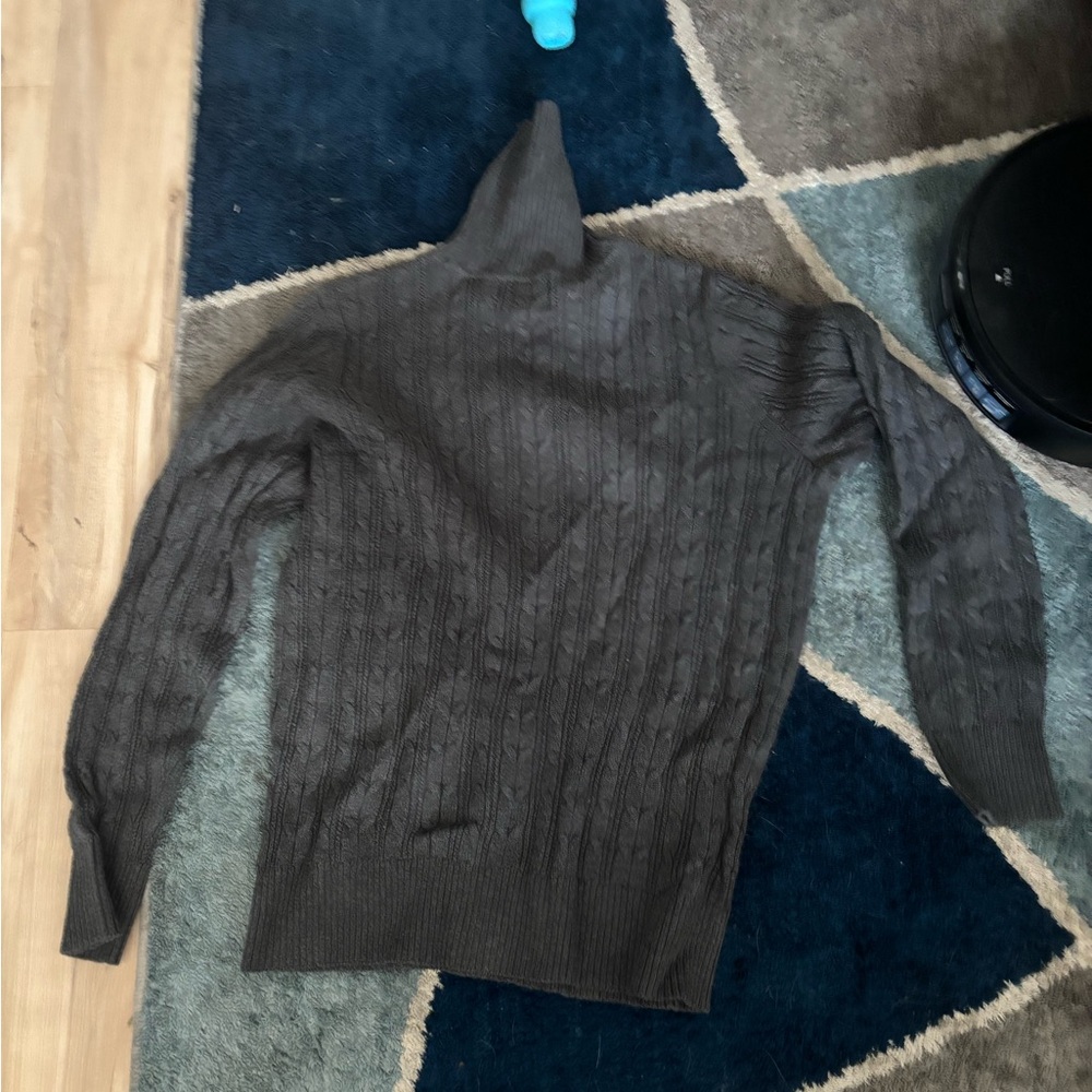 Gray Cable Knit Sweater